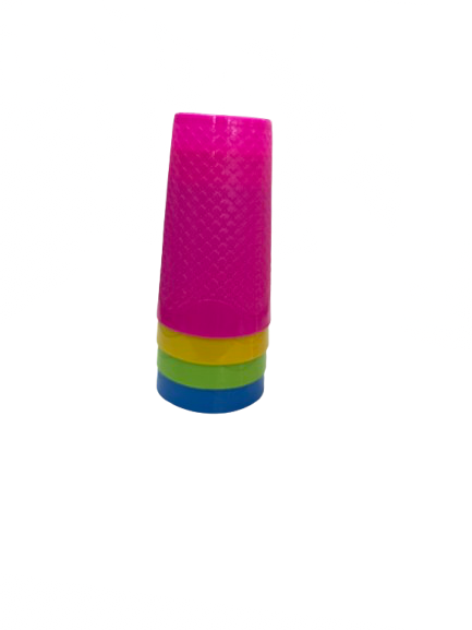 4pcs Plastic Cups with Designs (Assorted Colors)