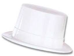 Plastic White Top Hat