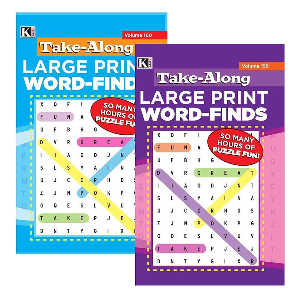 KAPPA Take-Along Large Print Word Finds