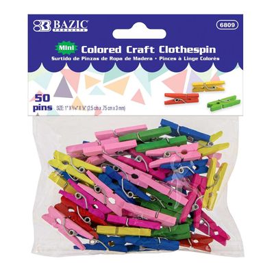 50pcs Mini Colored Clothes Pin