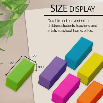 6pcs Neon Color Erasers