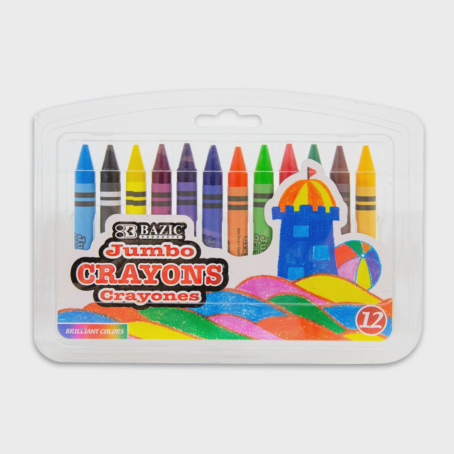 12pcs Jumbo Wax Crayons