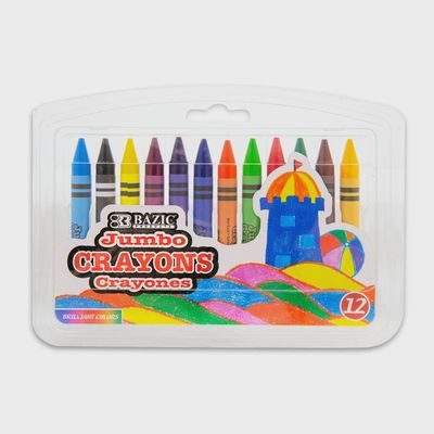 12pcs Jumbo Wax Crayons