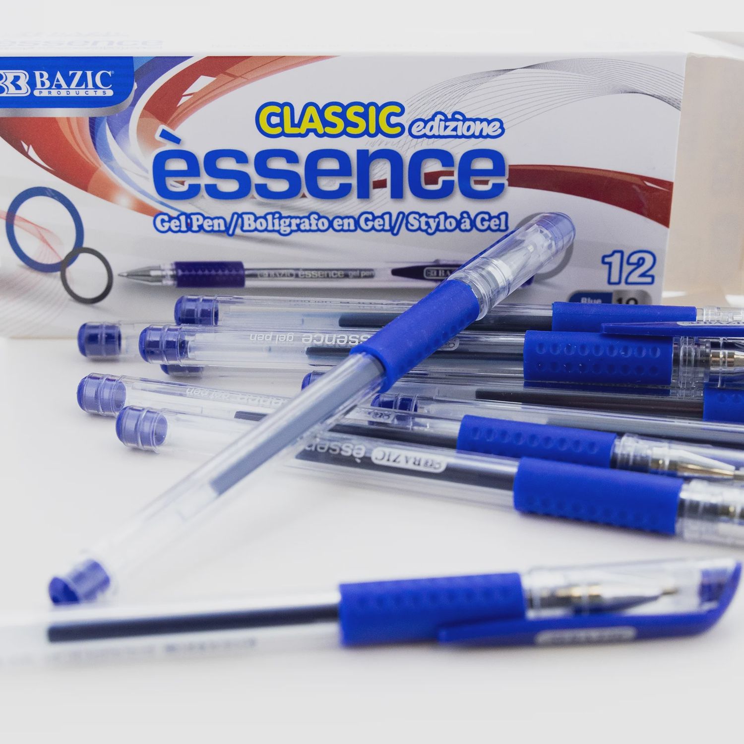 12pcs Classic Essence Blue Gel Pen
