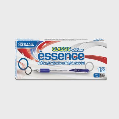 12pcs Classic Essence Blue Gel Pen