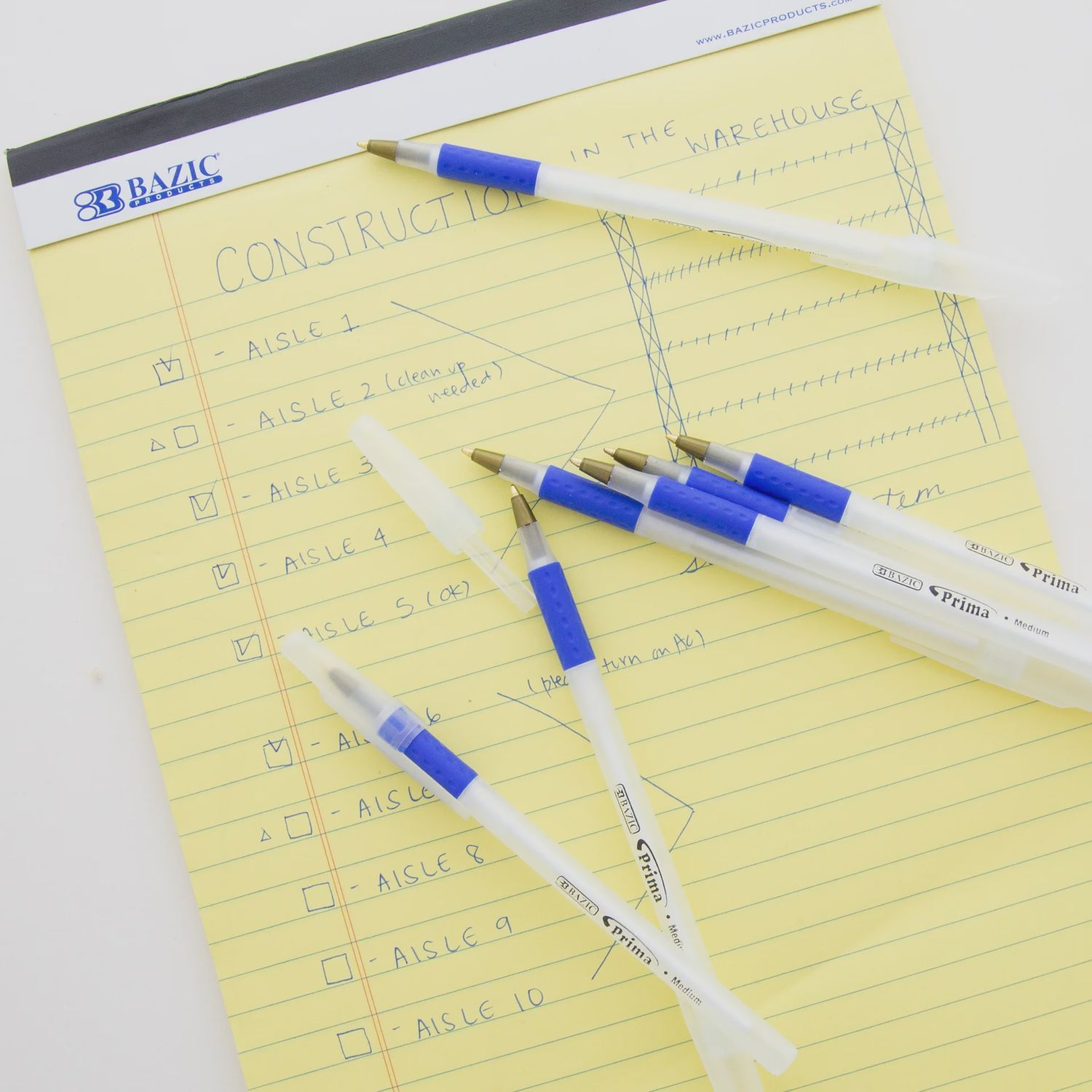 8pcs Prima Cushion Grip Ballpoint Pen