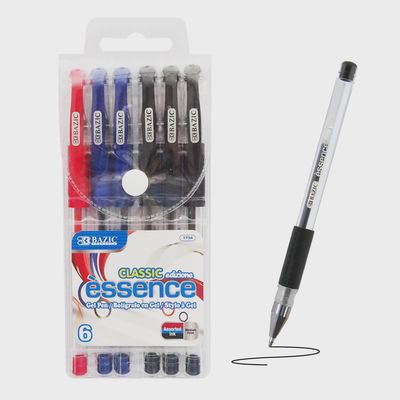6pcs Classic Essence Gel Pens (Red, Blue &amp; Black)
