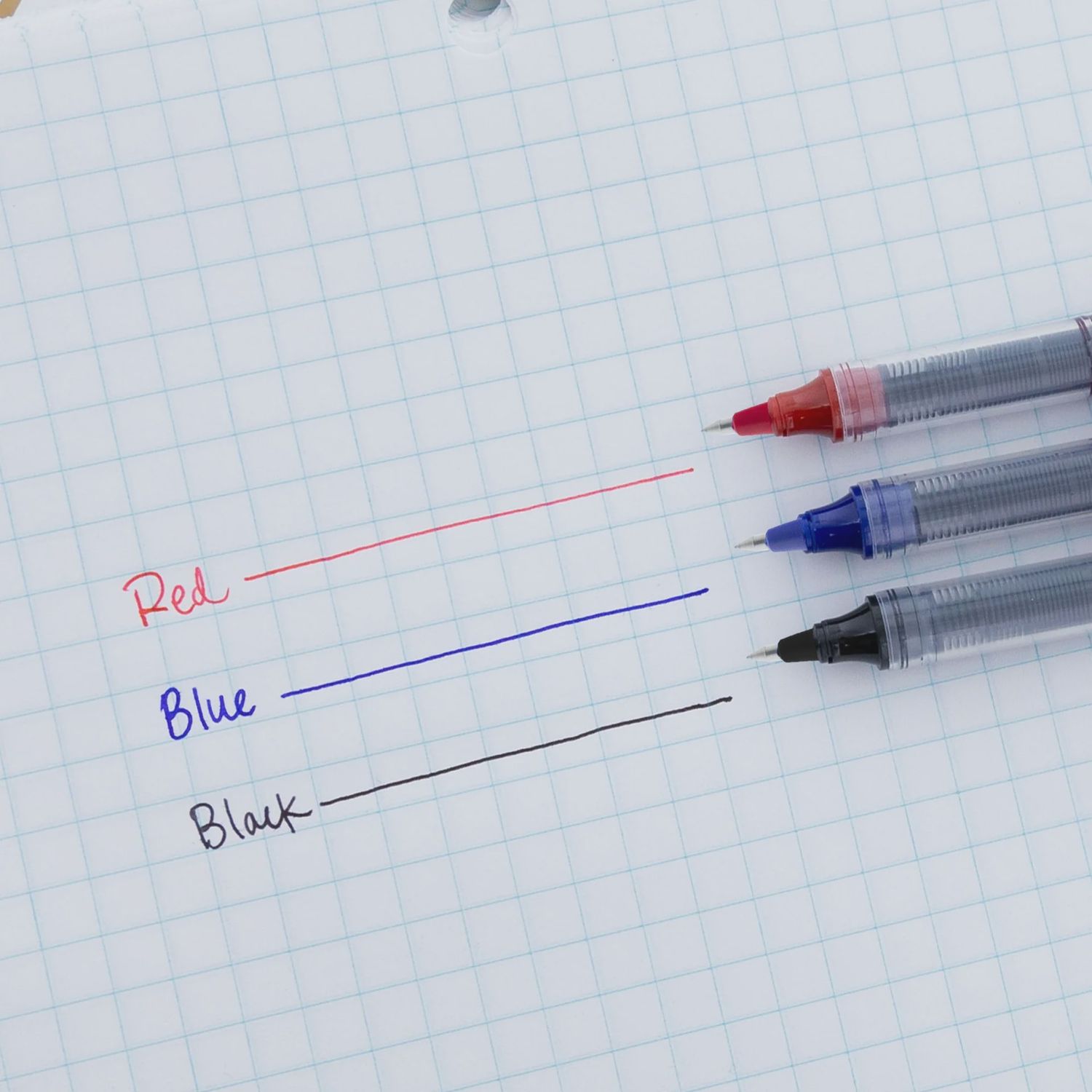 3pcs Dayton Gel Ink Rollerball Pen (Red, Blue &amp; Black)