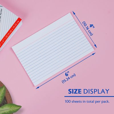 100sheets 4&quot;x6&quot; Ruled Index Cards