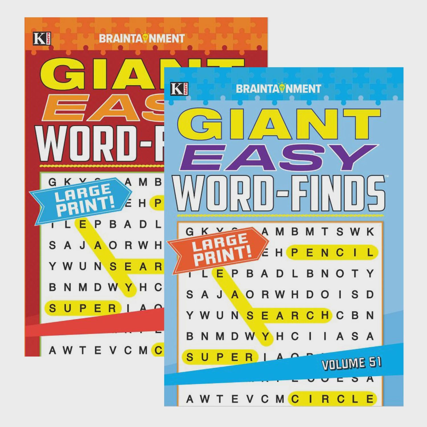 Kappa Giant Easy Word-Finds Large Print Book