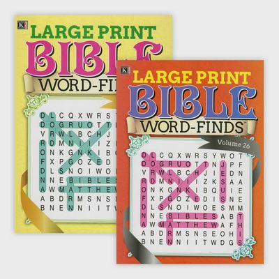 Large Print Bible Word-Finds Book