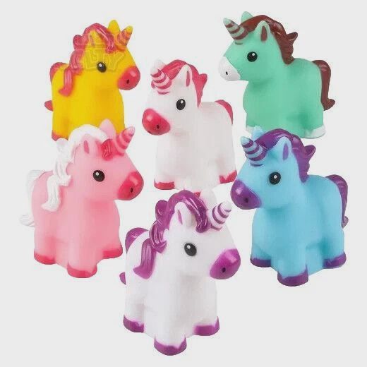 3pcs 2&quot; Rubber Unicorn Favors