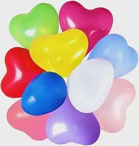 8pcs Assorted Color 6&quot; Heart Shaped Balloons