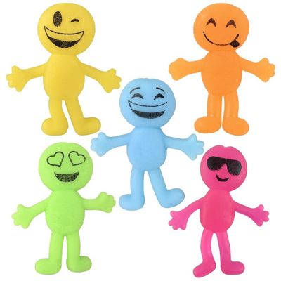 4pcs Assorted Stretch Emoticon &amp; Coil Spring Capsule Favors