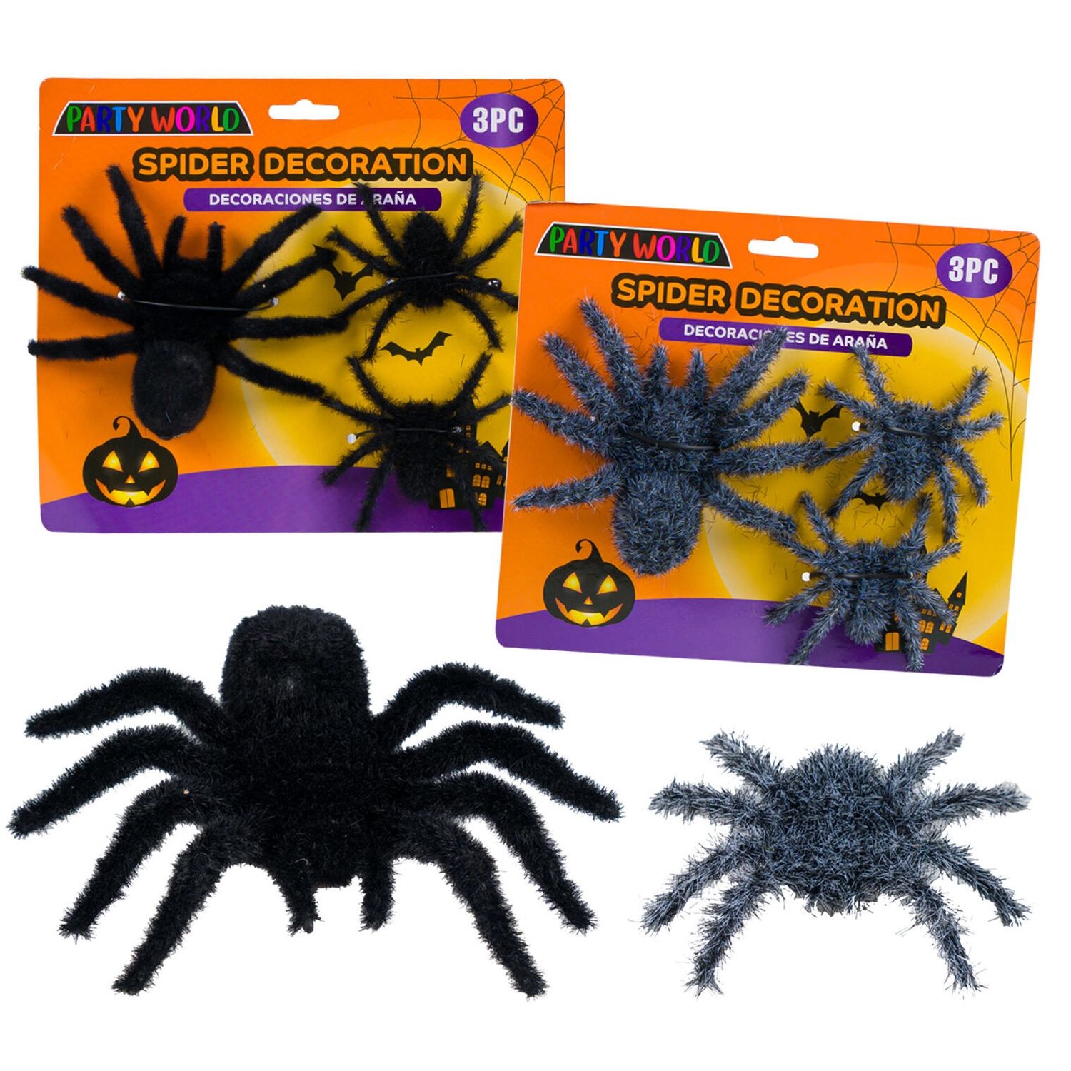 Halloween 3pcs Spider Decorations