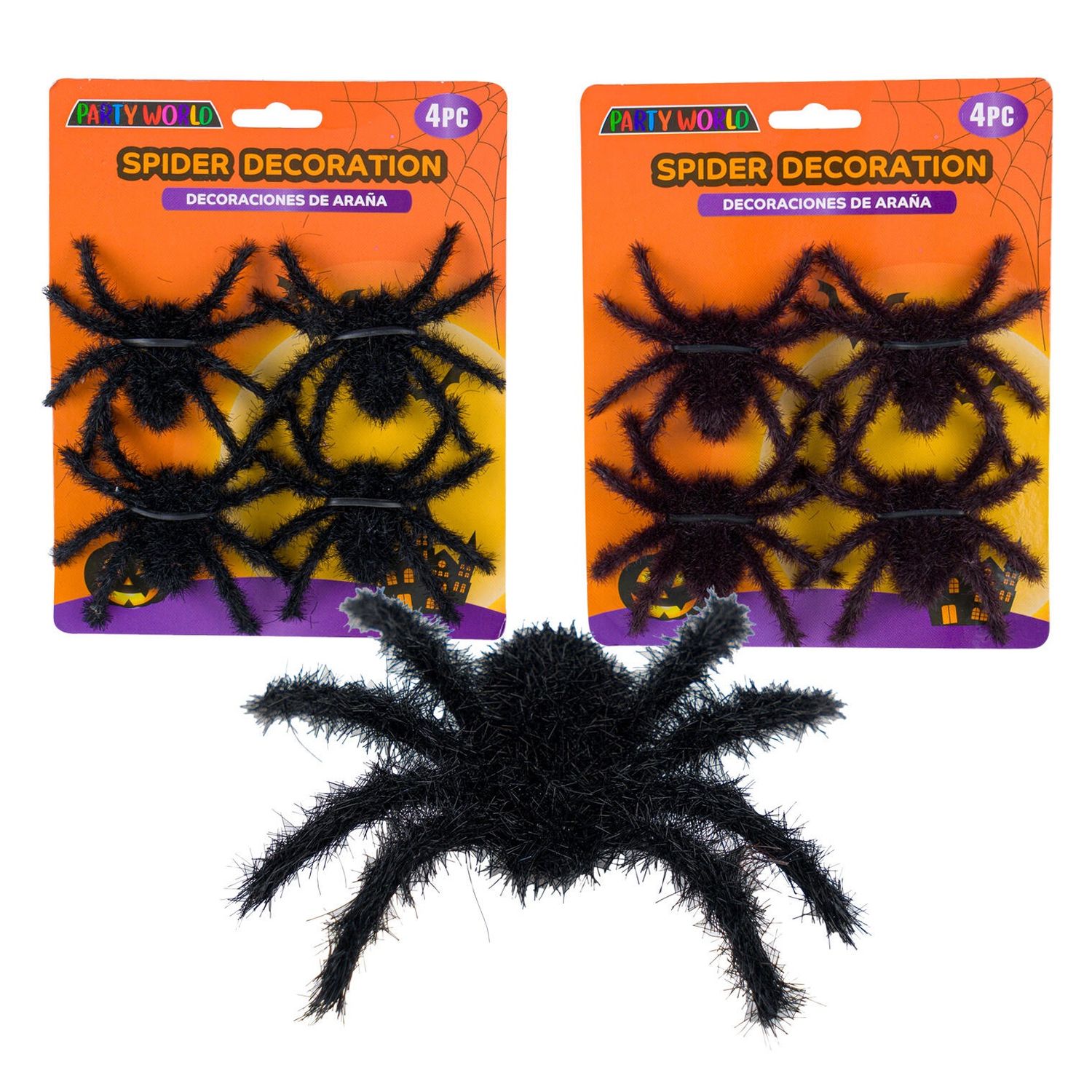 4pcs Spider Halloween Decorations