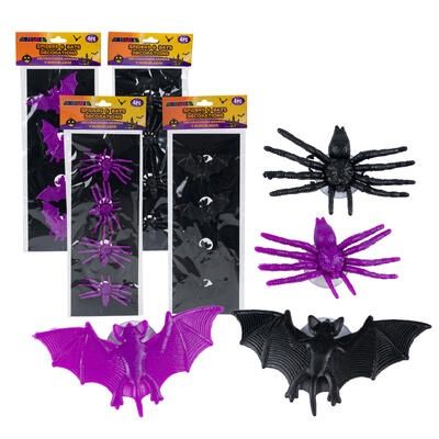 4pcs Spiders &amp; Bats Halloween Decorations