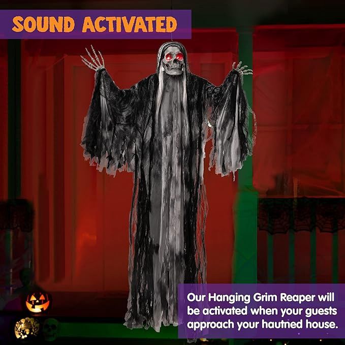 59&quot; Hanging Grim Reaper (Sound &amp; Movement)