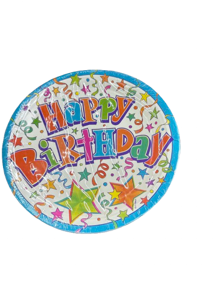 8pcs Birthday Stars 9&quot; Plates