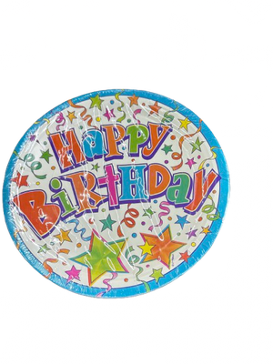 8pcs Birthday Stars 9&quot; Plates