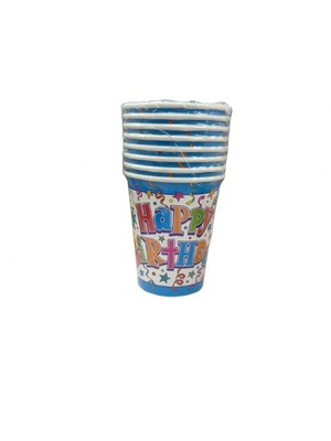 8pcs Birthday Stars 9oz Cups