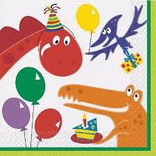 16 DINO PARTY LUNCHEON NAPKINS CLOSEOUT