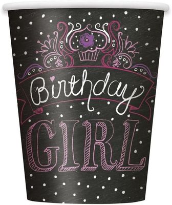 8pcs Birthday Sweets 9oz Cups