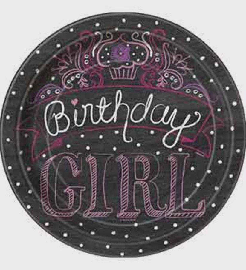 8pcs Birthday Sweet 9&quot; Plates