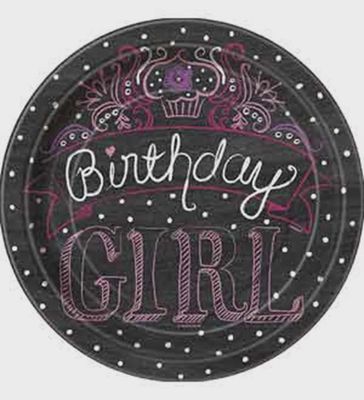 8pcs Birthday Sweet 9&quot; Plates
