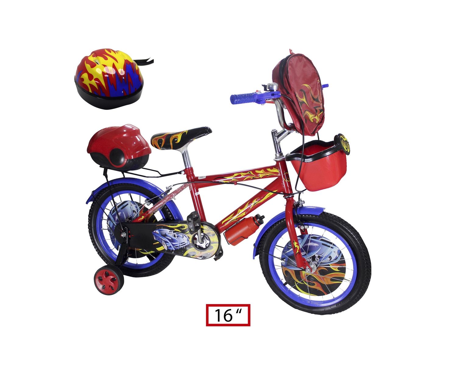 16&quot; Red &amp; Blue Robot Bicycle
