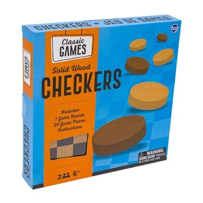 Classic Games Solid Wood Checkers