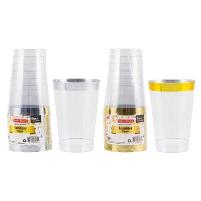 6pcs 12oz Plastic Tumbler Cups
