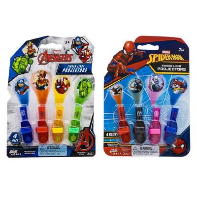 4pcs Marvel Spiderman &amp; Avengers Finger Light Projectors