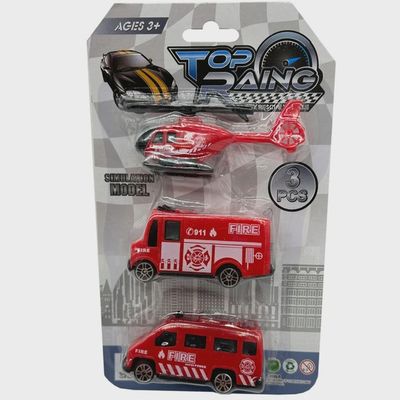 3pc Fire Rescue &amp; Aircraft Toy Set