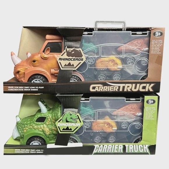 Animal Carrier Truck with 3 Dinosaurs