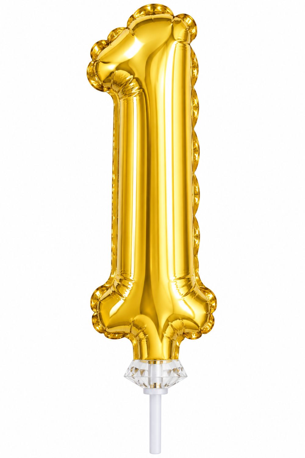 5" Gold Cake Topper Balloon, Number: 1