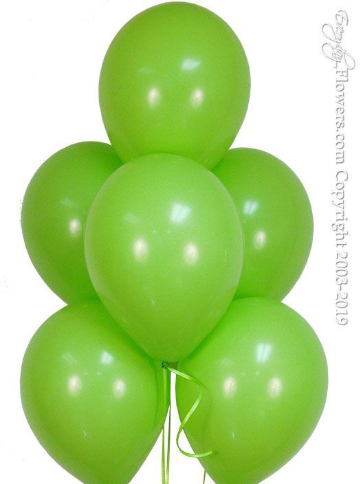 12pcs 12" Balloons, Color: Lime Green