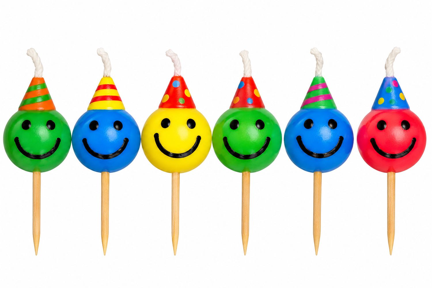6 Face Pick Birthday Candles