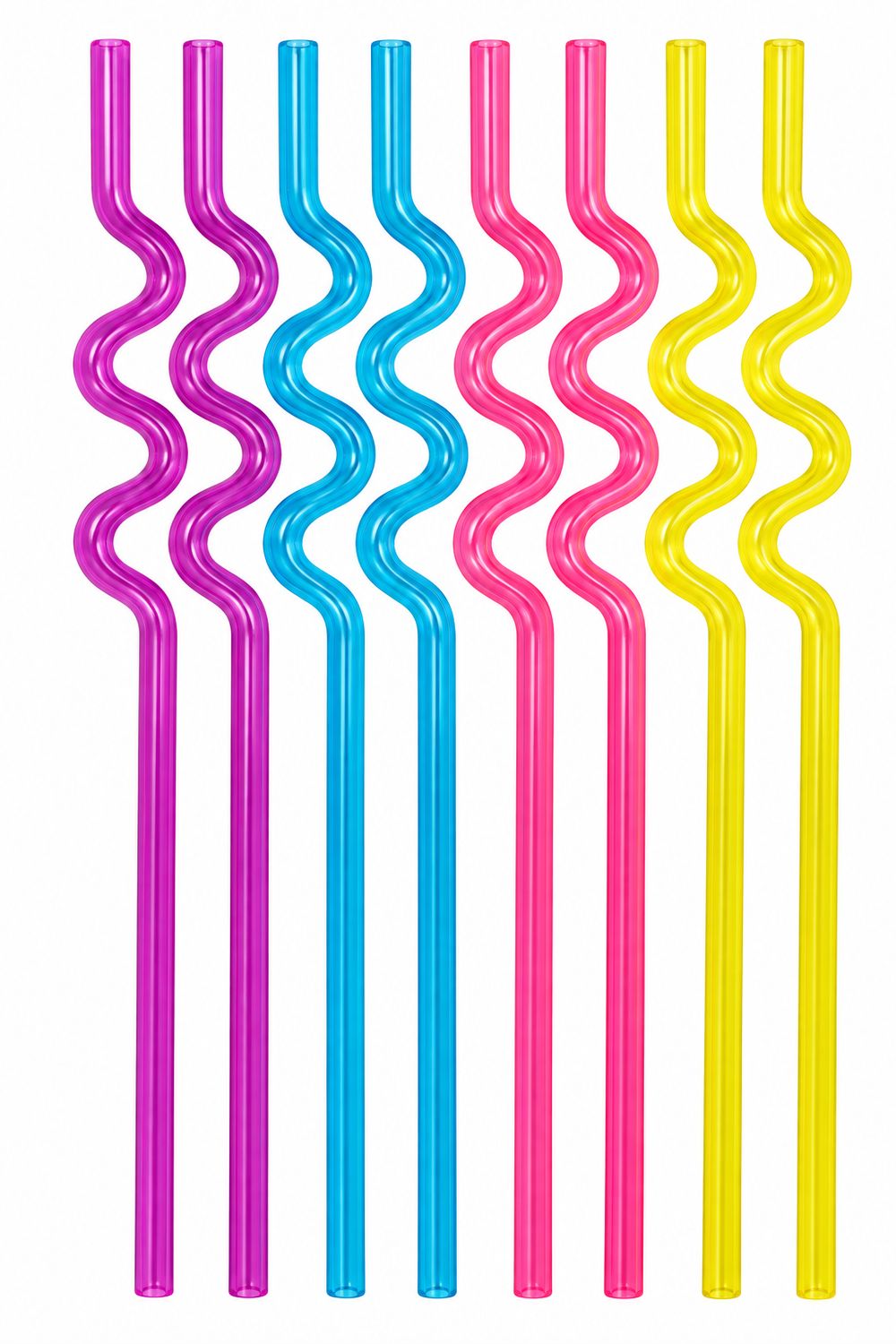 12 Squiggle Straws - Assorted Box