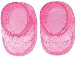 2pcs Baby Shower Favors Crystal Baby Boots (Pink/Blue), Color: Pink