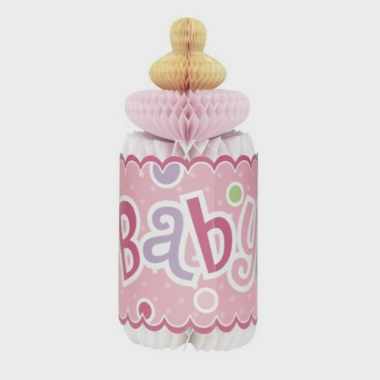 12" Dot Baby Shower Honeycomb Decoration (Pink/Blue), Color: Pink