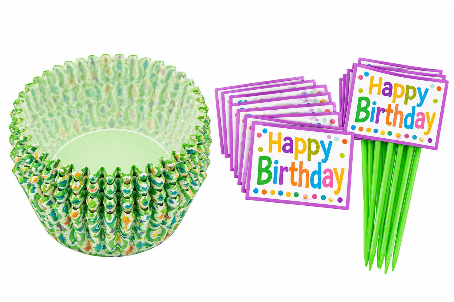 24 GREEN CUPCAKE KIT