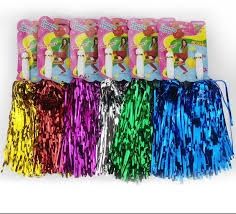 2pcs Tinsel Pom Poms