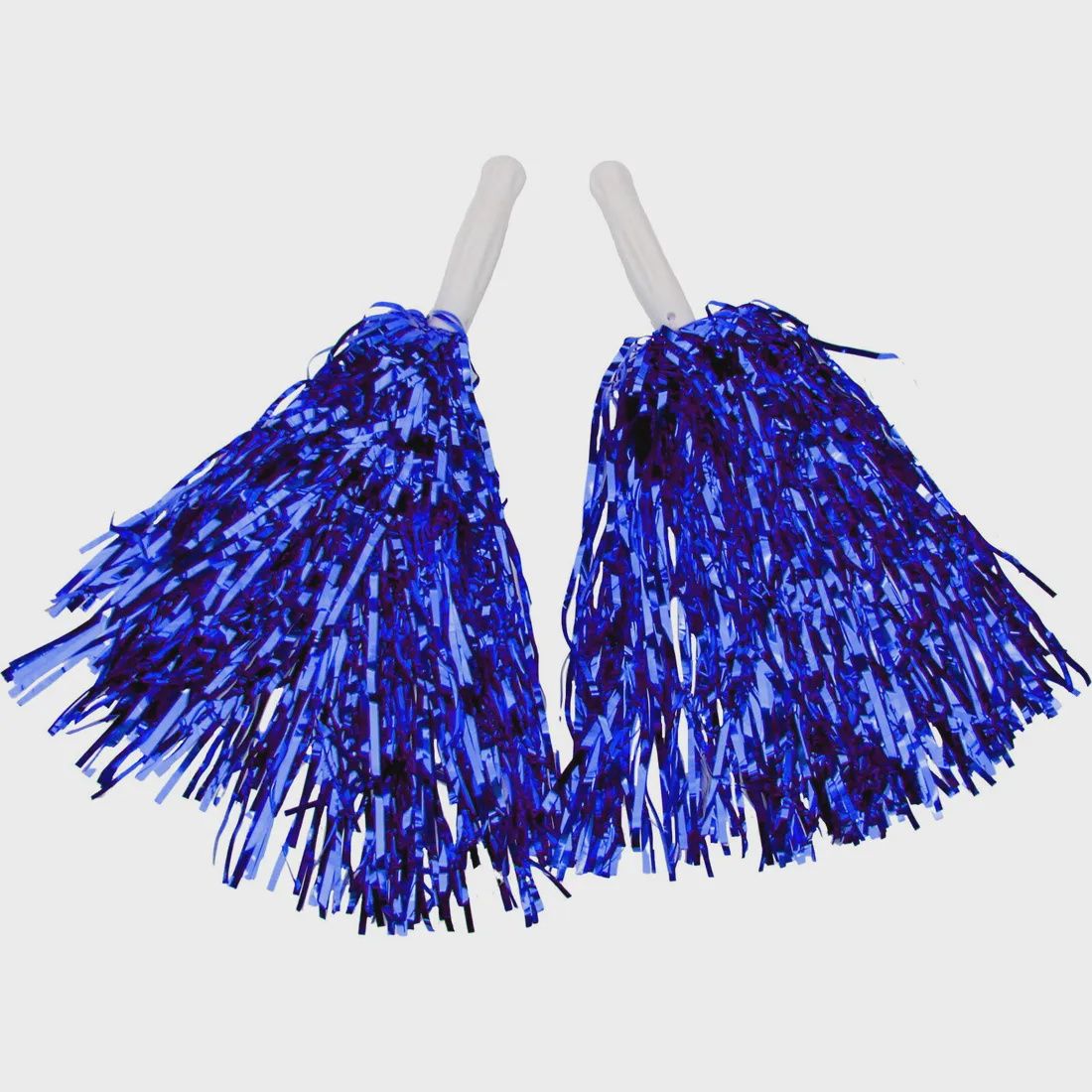 2pcs Tinsel Pom Poms, Color: Blue