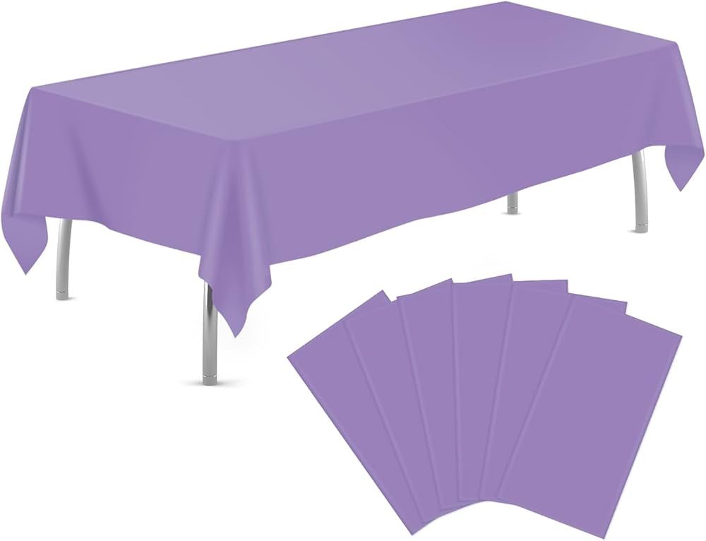 54"x108" Assorted Color Rectangular Tablecovers, Color: Lavender