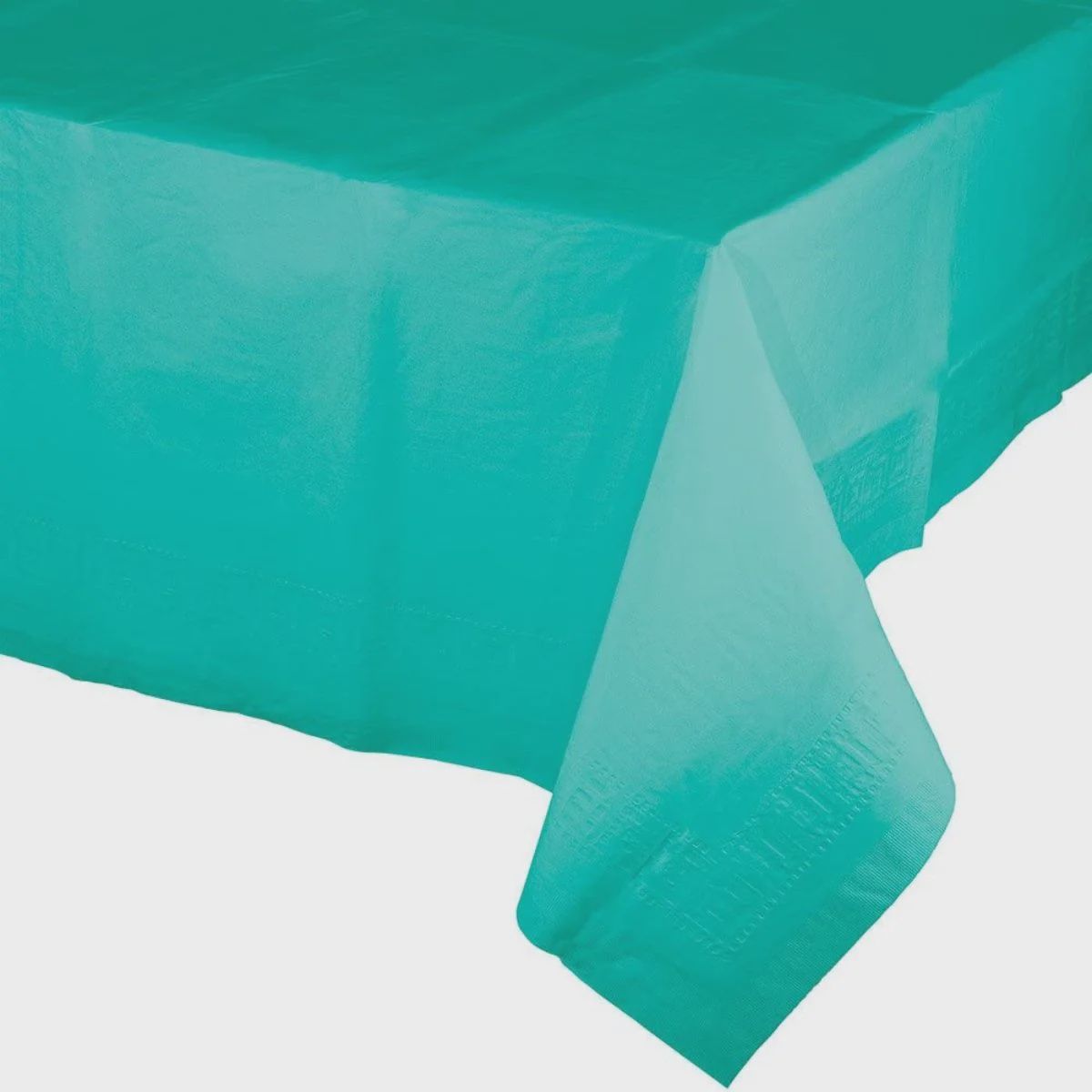 54"x108" Party World Rectangular Tablecover, Color: Teal