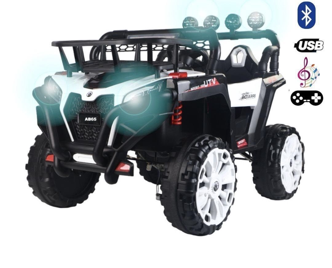 2 Seater Electric Jeep, Color: White