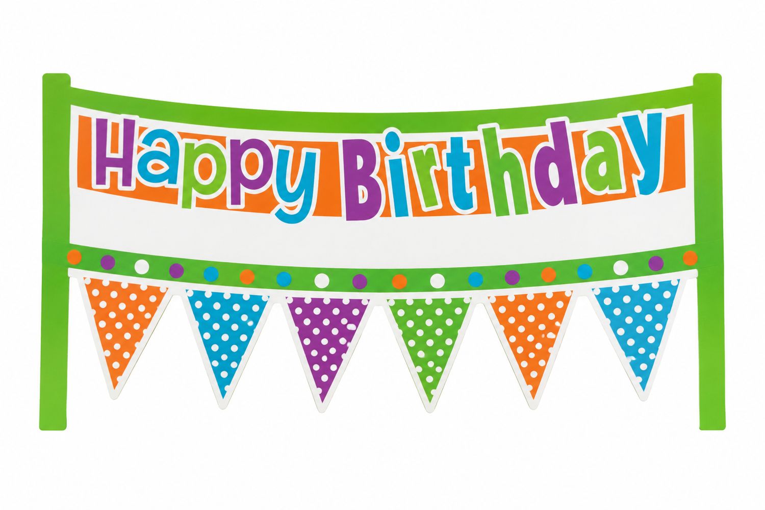 6.5" Happy Birthday Cake Banner