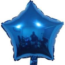 10" Star Shaped Foil Balloons, Color: Royal Blue