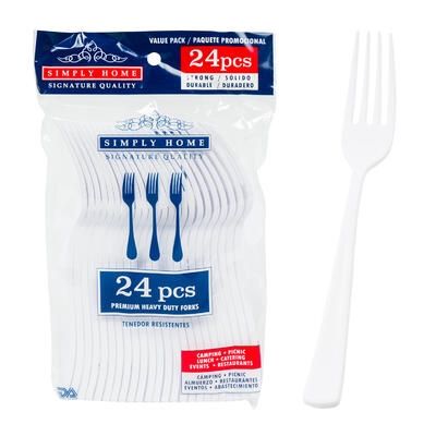 24pcs Simply Home White Forks
